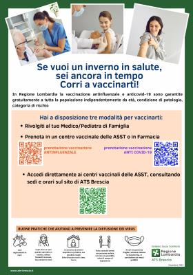  Locandina campagne vaccinali antinfluenzale e anticovid